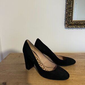 Sam Edelman Black Suede Pumps, Size 10.5